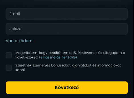 Registration at Snatch casino